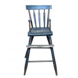 Antique Wood Baby High Chair