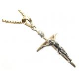 14K Necklace w Crucifix 2.1g TW