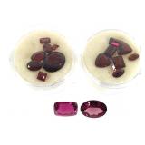 Loose Faceted Gems - Garnet & Rhodonite