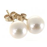 14K Pearl Earrings .8g TW 5mm