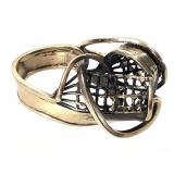 14K Contemporary Statement Ring 15.2g TW