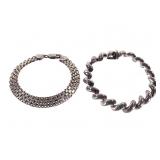 2 Sterling Bracelets 43.1g TW 8" L