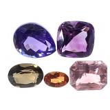 Loose Faceted Gems - Amethyst, Sapphire, Citrine +