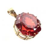10K Faceted Glass Pendant 16.2g TW