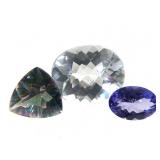 Loose Faceted Gems - Tanzanite, Topaz & Aqua