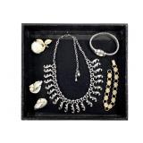 Sarah Coventry Necklace Earrings Watch +