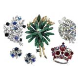 Lisner Brooches Pin Earrings