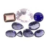 Loose Faceted Gems - Rose Qrtz, Tanzanite, Lapis +