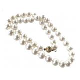 14K Clasp 18" L Pearl Necklace 8mm Pearls