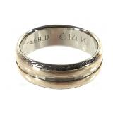 14K WG Band Ring 5.0g TW Sz 6 1/2