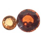 2 Spessartite Garnets .40 & 1.90CT