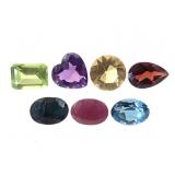 Loose Multi-Colored Faceted Gemstones