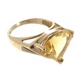 14K Citrine Ring 4.2g TW Sz 6