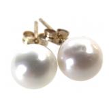 14K 6mm Pearl Earrings .9g TW