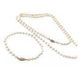 14K Clasps 5mm Pearl Necklace & Bracelet