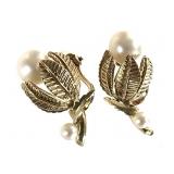 14K Pearl Earrings 7.9g TW Clip
