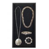 2 Mexico Sterling Necklace Bracelet Sets