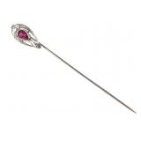 18K & Ruby Stick Pin