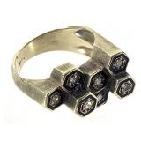 14K Diamond Ring 11.3g TW Sz 10