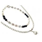 14K Clasps Pearl Necklace & Bracelet