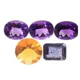 Loose Faceted Gems - Fire Opal, Iolite, Amethyst
