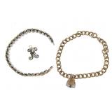 14K Inital Charm .2g & 10K Charm +