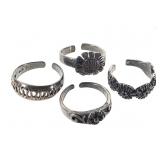 4 Sterling Toe Pinky Rings 7.3g TW