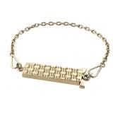 14K Bracelet 10.4g TW 7" L