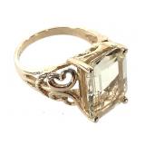 14K Yellow Apatite Ring 4.8g TW Sz 6