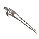 Antique Sterling Hair Pin 7.4g TW 4 1/2" H