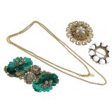Miriam Haskell Necklace Pins Brooches
