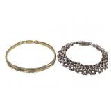 2 Sterling Bracelets 41.4g TW 8-8 1/2" L