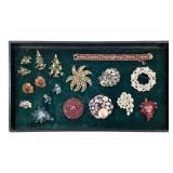 Weiss Brooches Earrings Bracelet 15 Total Items