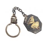 Sterling & 18K Key Chain Fob 9.2g TW