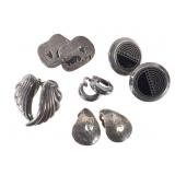 5 Pr Sterling Earrings 40.8g TW Up to 1 1/4" H