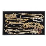 9 Costume Necklaces Up to 24" L