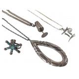 Sterling Necklaces & Single Screwback Earring 20g