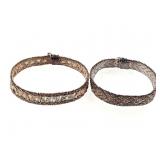 2 Sterling Bracelets 51.7g TW 7 1/4" & 8" L