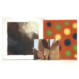 Wm Itter 3 Color Studies Dots+ Paintings w Collage