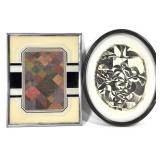Wm Itter 2 Drawings w Vtg Frames Pen, Color Pencil