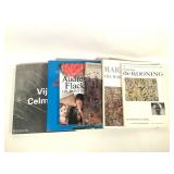 6 Art Books - Celmins de Kooning Flak Williams +