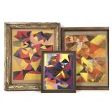Wm Itter 3 Study Drawings Framed, Pencil Acrylic +