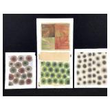 Wm Itter 3 Watercolor Study Paintings Circles Leaf