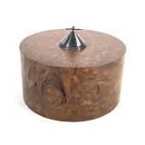 Fine Figured Maple Burl w Metal Finial