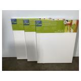 3) 20" x 24" Gallery Wrapped Heavy Duty Canvases