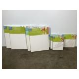 2) 20" x 20" 2) 16" x 20" 3) 9" x 12" Canvases