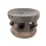 Cameroon Hand Carved Wooden Stool