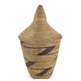 Tutsi Lidded Coiled Basket