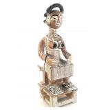 Fante Ghana Wood Seated Female Figure Sculpture