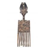 Akan Afe Ceremonial Comb Carved Wood Ghana